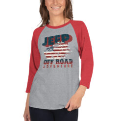Jeep off Road 3/4 sleeve raglan shirt-Jeep Active