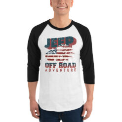 Jeep off Road 3/4 sleeve raglan shirt-Jeep Active