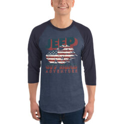 Jeep off Road 3/4 sleeve raglan shirt-Jeep Active