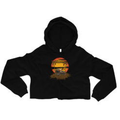 Vintage Jeep Crop Hoodie-Jeep Active