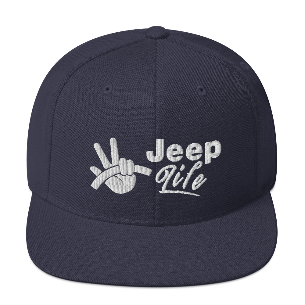 Jeep Life hat (Embroidered Snapback Cap)-Jeep Active