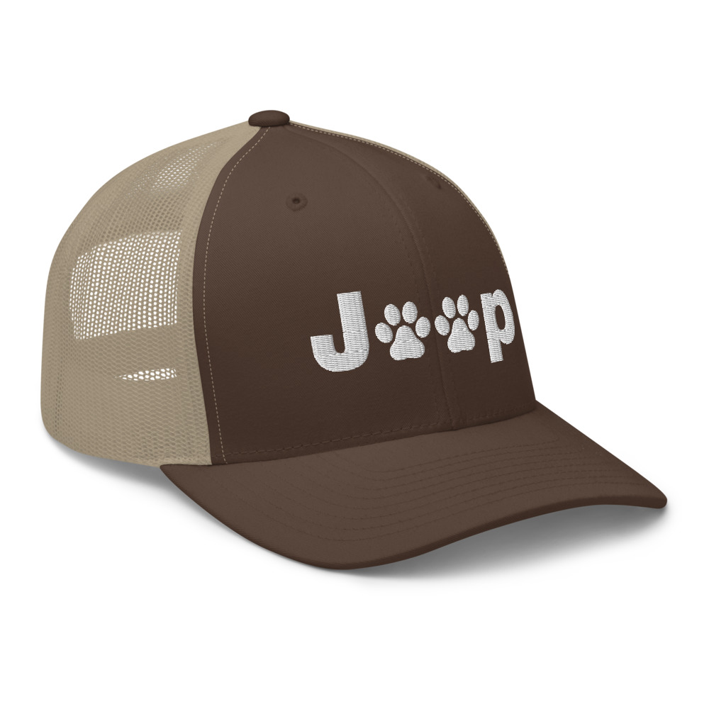 Jeep Hat (Embroidered Trucker Cap) Jeep Dog Paw Hat-Jeep Active