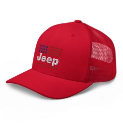 Jeep USA Flag Hat (Embroidered Trucker Cap)-Jeep Active