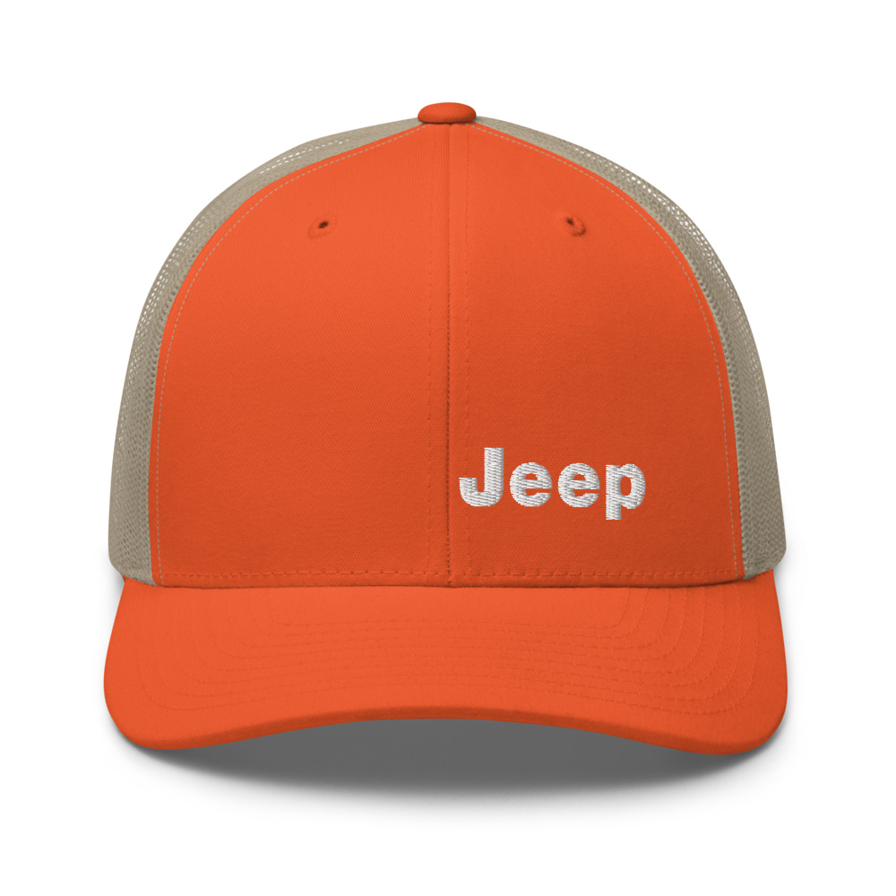 Jeep Hat (Embroidered Trucker Cap) Jeep Cap Trucker Cap-Jeep Active