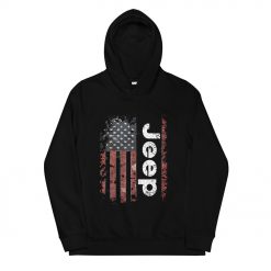 Jeep USA Flag Women’s eco fitted hoodie-Jeep Active
