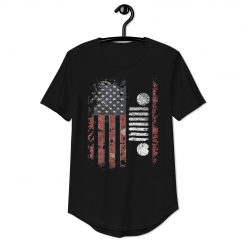 Jeep Shirt, American flag jeep Men’s Curved Hem T-Shirt-Jeep Active