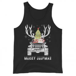 Jeep Christmas Tank Top, Merry Jeepmas  Unisex Tank Top-Jeep Active