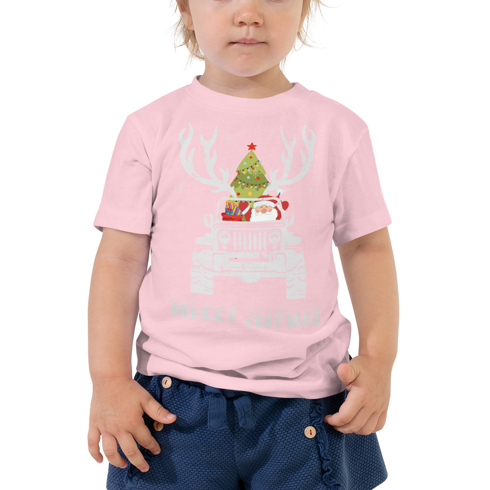 Jeep Christmas Toddler Shirt, Merry Jeepmas Toddler Short Sleeve Tee-Jeep Active