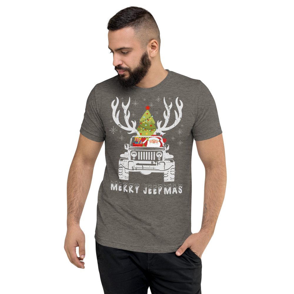 Jeep Christmas Tri-blend Shirt, Merry Jeepmas Short sleeve T-Shirt-Jeep Active