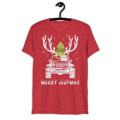 Jeep Christmas Tri-blend Shirt, Merry Jeepmas Short sleeve T-Shirt-Jeep Active