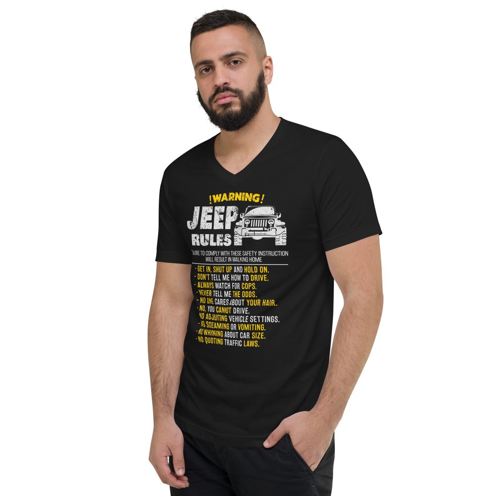 Jeep Rules Shirt V-Neck T-Shirt, Unisex-Jeep Active