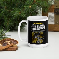 Jeep Rules White glossy mug-Jeep Active