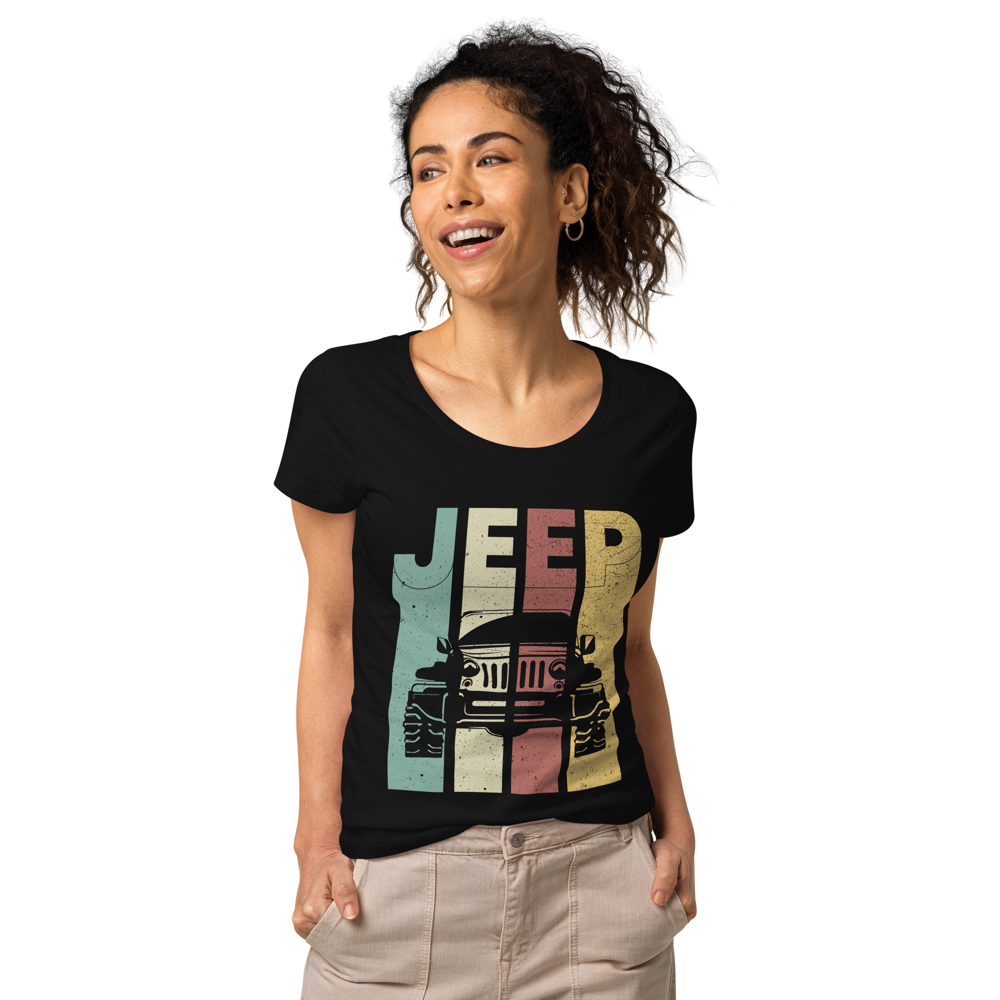 Vintage Jeep Women's basic organic t-shirt - Jeep Active