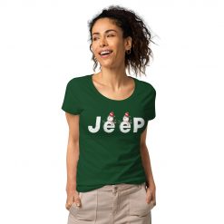 Jeep Christmas Shirt, snowman jeep Women’s basic organic t-shirt-Jeep Active