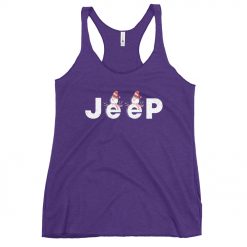 Jeep Christmas Shirt, snowman jeep Women’s Racerback Tank-Jeep Active