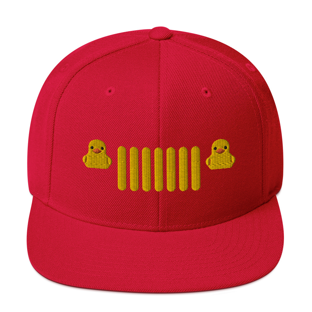 Jeep duck duck (Embroidered Snapback Cap) Duck jeep hat-Jeep Active