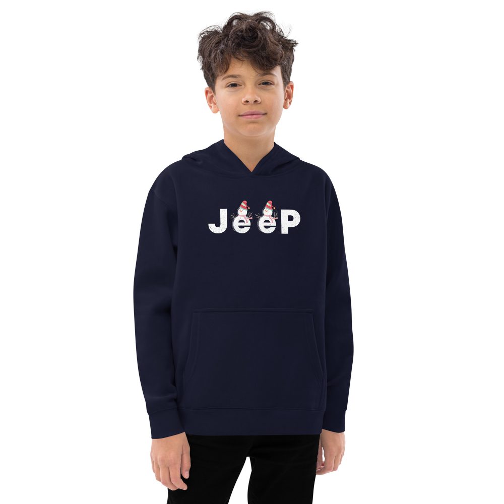 Jeep Christmas Shirt, Snowman jeep Kids fleece hoodie-Jeep Active