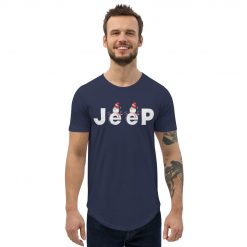 Jeep Christmas Shirt, Snowman jeep Men’s Curved Hem T-Shirt-Jeep Active