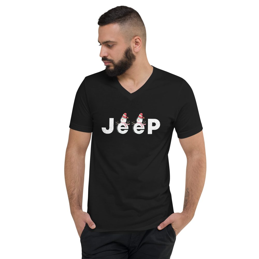 Jeep Christmas Shirt, Snowman jeep Unisex V-Neck T-Shirt-Jeep Active