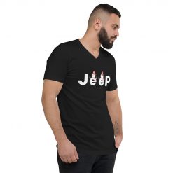 Jeep Christmas Shirt, Snowman jeep Unisex V-Neck T-Shirt-Jeep Active