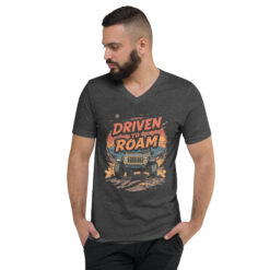 unisex v neck tee dark grey heather front 69f517553eefd.jpg