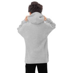 Built Not Bought - Sandstone Mountain 4X4 Kids Fleece Hoodie - Athletic Heather, White - Image 3
