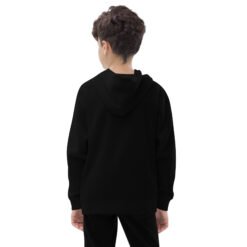 Dirt Never Hurt - Mountain Trail Off-Road Kids Fleece Hoodie - Black, Navy Blazer - Image 3