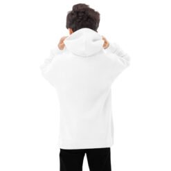 Built Not Bought - Sandstone Mountain 4X4 Kids Fleece Hoodie - Athletic Heather, White - Image 4