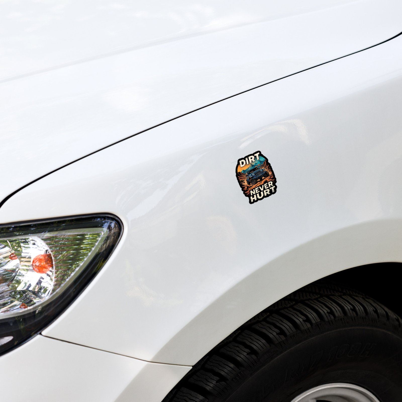 Dirt Never Hurt - Blue 4X4 Rig Off-Road Sticker - Image 2