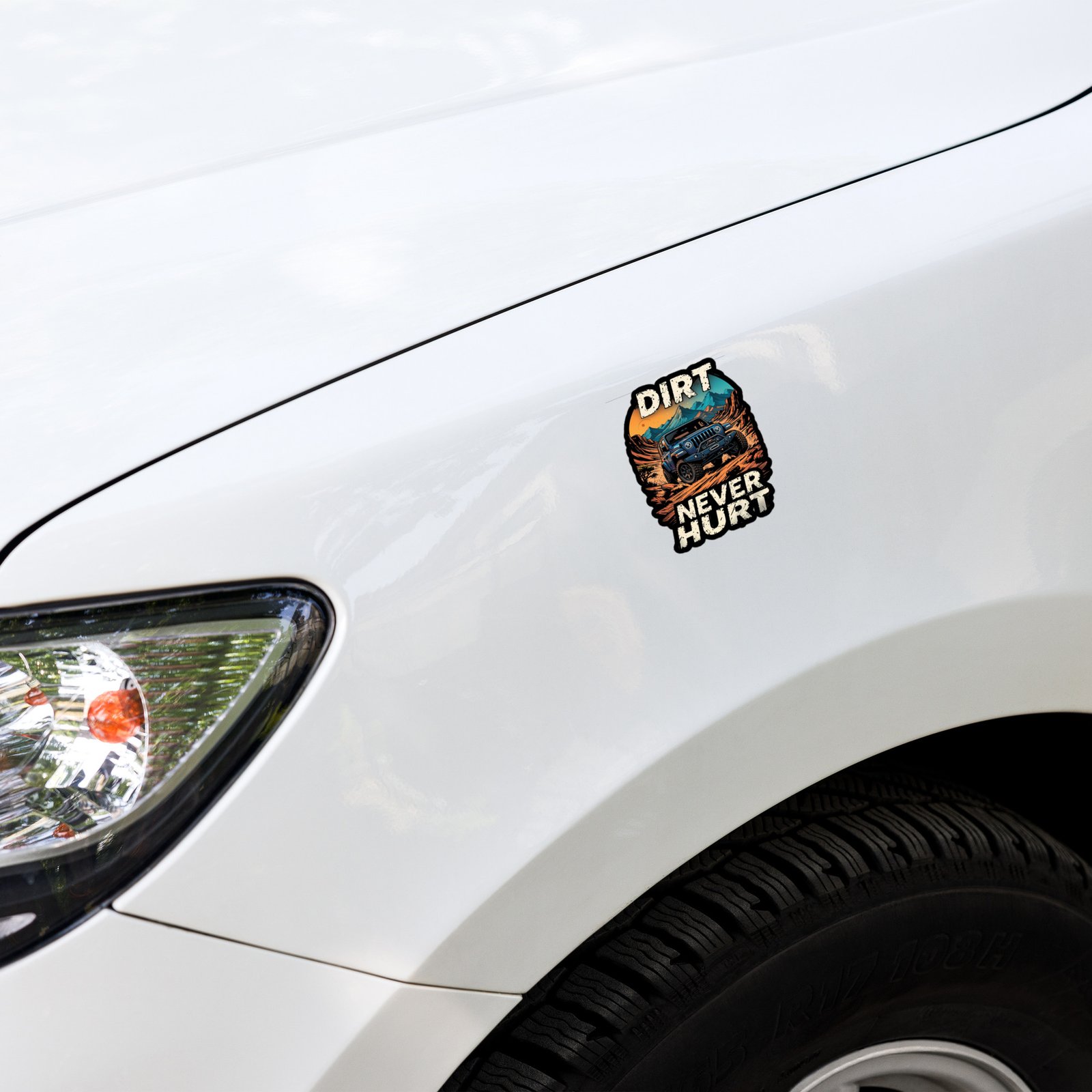 Dirt Never Hurt - Blue 4X4 Rig Off-Road Sticker - Image 3