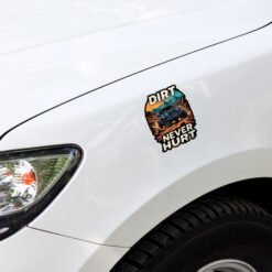 Dirt Never Hurt - Blue 4X4 Rig Off-Road Sticker - Image 1