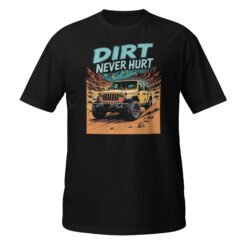Dirt Never Hurt - Yellow Rig 4X4 Trail Unisex T-Shirt - Black - Image 2