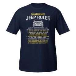 Off-Road Rules Soft Tee - Unisex Fit - Navy - Image 3