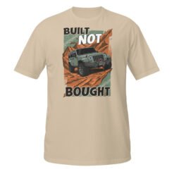Built Not Bought - Olive Green 4X4 Rig Unisex T-Shirt - Sand - Image 2