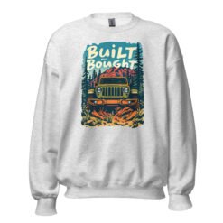 Built Not Bought - Amber 4X4 Mountain Rig Unisex Sweatshirt - Ash - Image 5