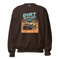 Dirt Never Hurt - Amber Crawler 4X4 Unisex Sweatshirt - Dark Chocolate - Image 5