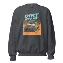 Dirt Never Hurt - Amber Crawler 4X4 Unisex Sweatshirt - Dark Heather - Image 7