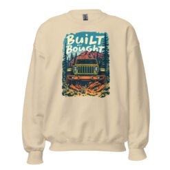 Built Not Bought - Amber 4X4 Mountain Rig Unisex Sweatshirt - Sand - Image 3