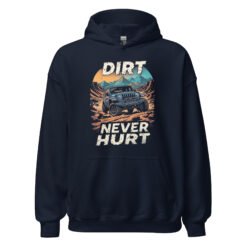 Dirt Never Hurt - Blue Rig Off-Road Unisex Hoodie - Navy - Image 1