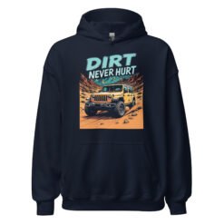 Dirt Never Hurt - Sandy Wash 4X4 Trail Unisex Hoodie - Navy - Image 3