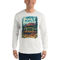 Built Not Bought - Forest Trail Off-Road Men's Long Sleeve Shirt - Ash - Image 5