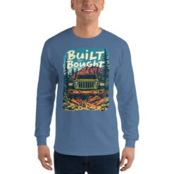 Built Not Bought - Forest Trail Off-Road Men's Long Sleeve Shirt - Indigo Blue - Image 1