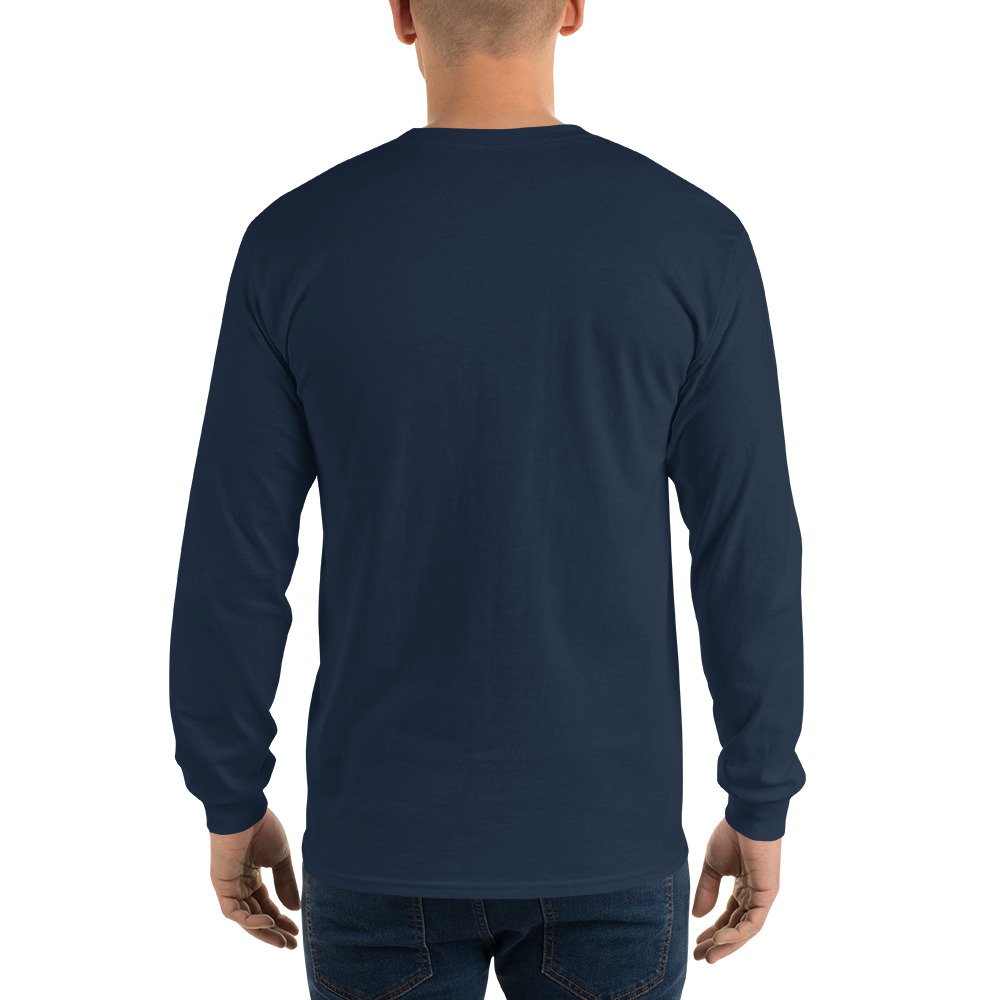 Dirt Never Hurt - Canyon Mountain 4X4 Men's Long Sleeve Shirt - Black, Navy - Image 4