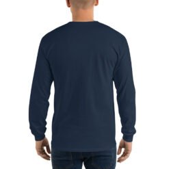 Dirt Never Hurt - Teal Mountain Off-Road Men's Long Sleeve Shirt - Black, Navy - Image 4
