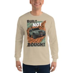 Built Not Bought - Winch Recovery Off-Road Men's Long Sleeve Shirt - Sand - Image 4