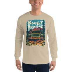 Built Not Bought - Forest Trail Off-Road Men's Long Sleeve Shirt - Sand - Image 3