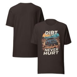 Dirt Never Hurt - Sunset Canyon 4X4 Unisex Graphic Tee - Brown - Image 4
