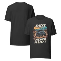 Dirt Never Hurt - Sunset Canyon 4X4 Unisex Graphic Tee - Dark Grey - Image 1