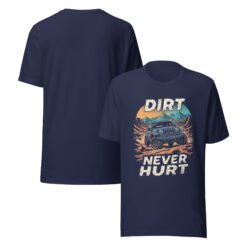 Dirt Never Hurt - Sunset Canyon 4X4 Unisex Graphic Tee - Navy - Image 3