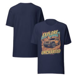 Explore The Uncharted - Sandstone Peak 4X4 Unisex Graphic Tee - Navy - Image 3